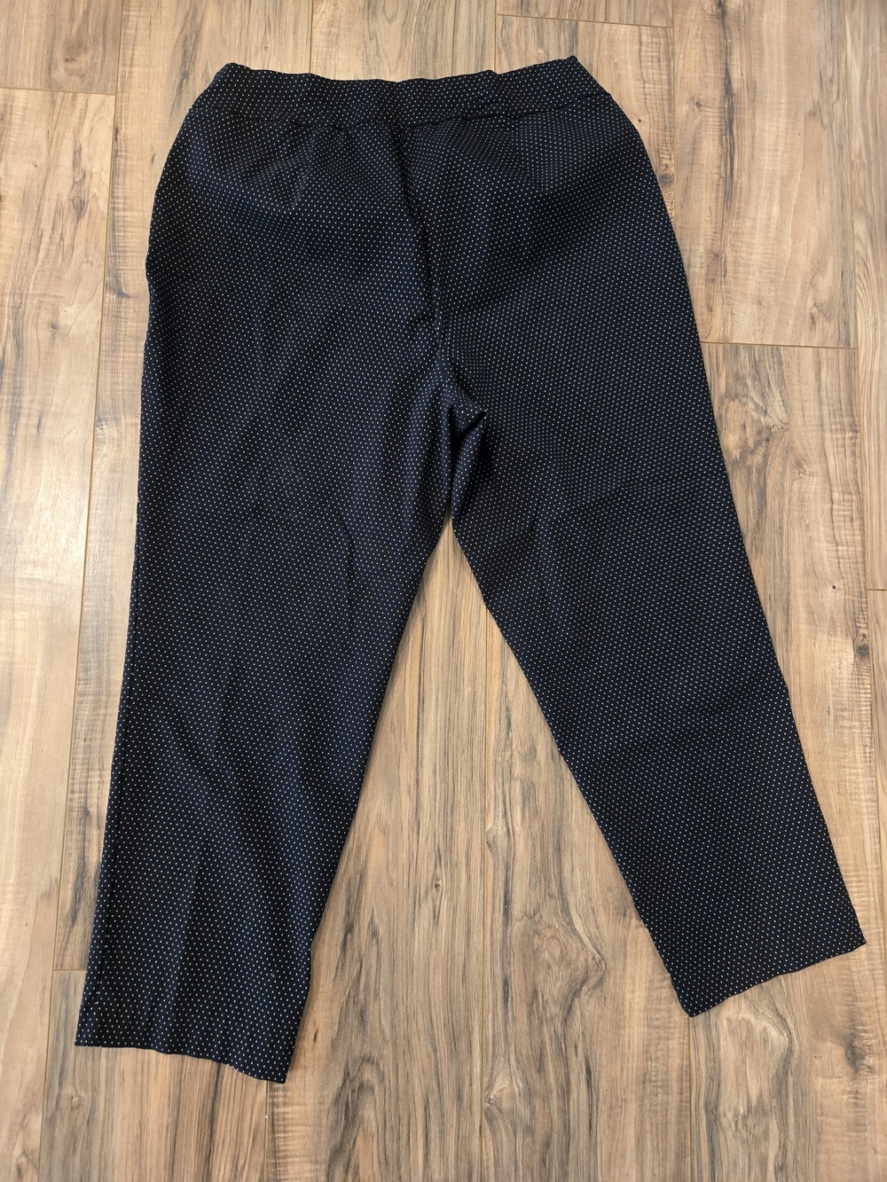 Jones New York Navy Polka Dot Pull-On Trousers